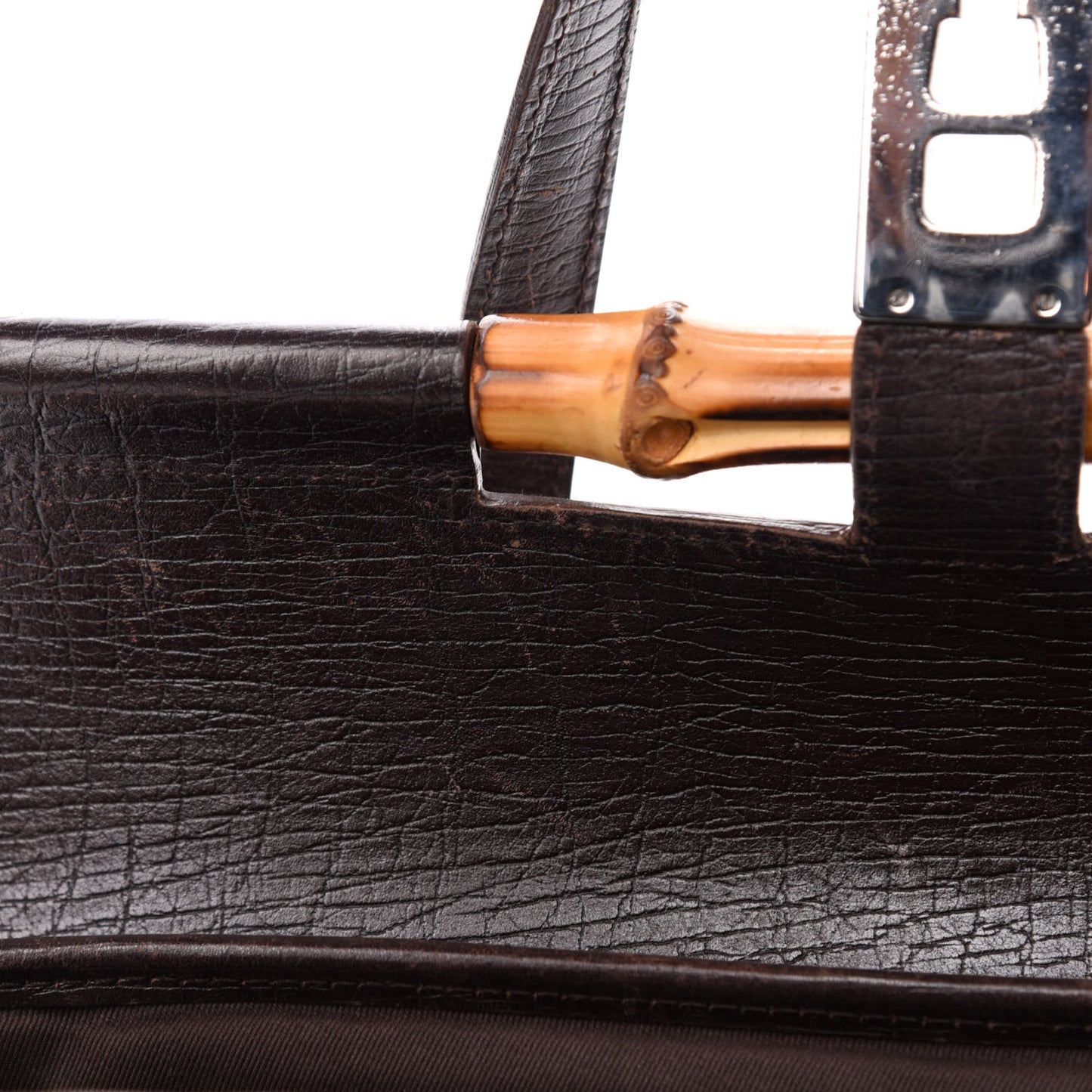 Monogram Bamboo Bullet Bag Dark Brown