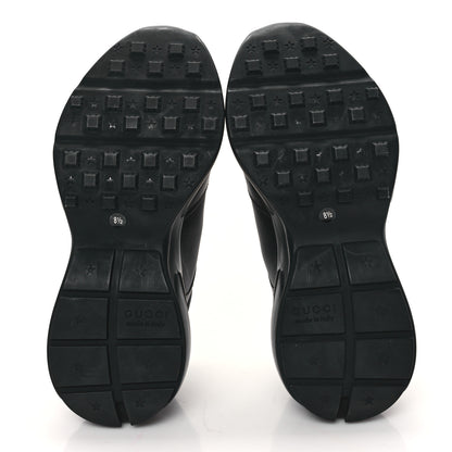 Gucci Dali Soft Calfskin Cut Out Interlocking G Womens Rhyton Sneakers 8.5 Black Ivoire 5 of 9