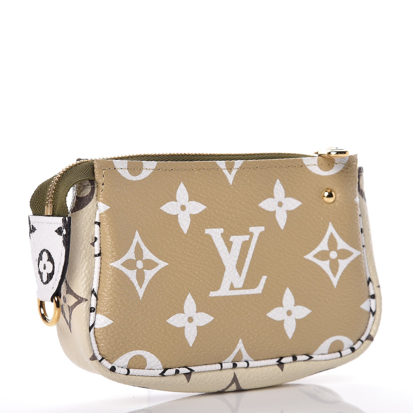Monogram Giant Micro Pochette Accessories Kaki White