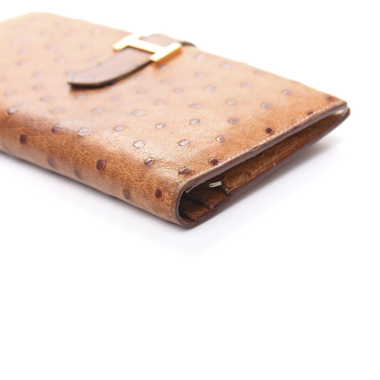 Ostrich Bearn Wallet Gold