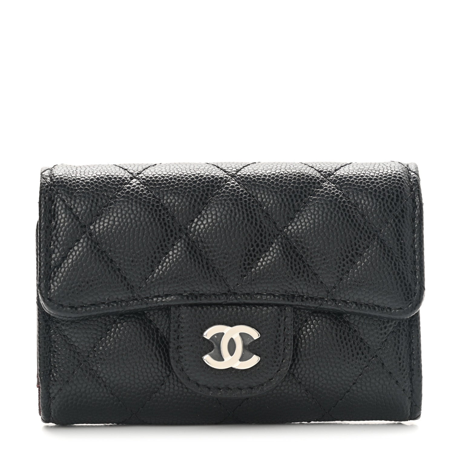 Chanel Caviar Quilted Classic 4 Key Holder Wallet Black 1 of 10