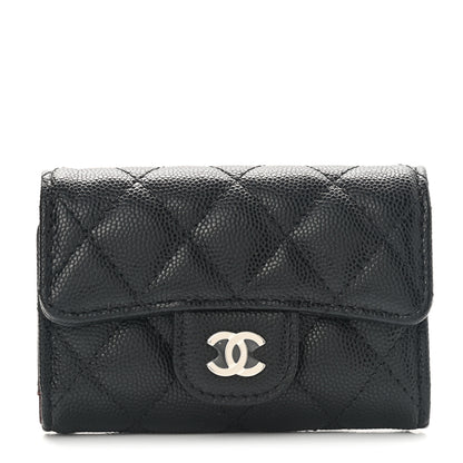 Chanel Caviar Quilted Classic 4 Key Holder Wallet Black 1 of 10
