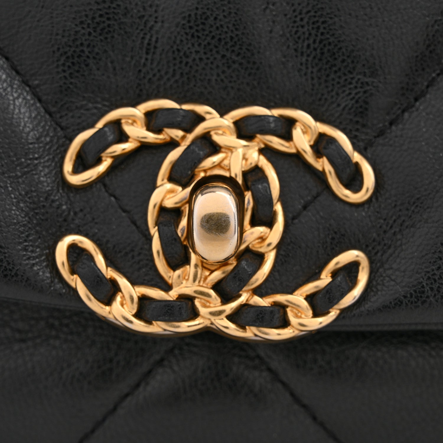 Chanel Goatskin Quilted Medium Chanel 19 Flap Black 12 of 14