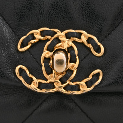 Chanel Goatskin Quilted Medium Chanel 19 Flap Black 12 of 14