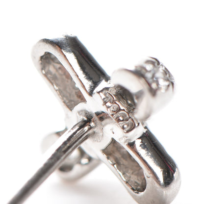 Tiffany Platinum Diamond Cross Stitch Stud Earrings 4 of 7
