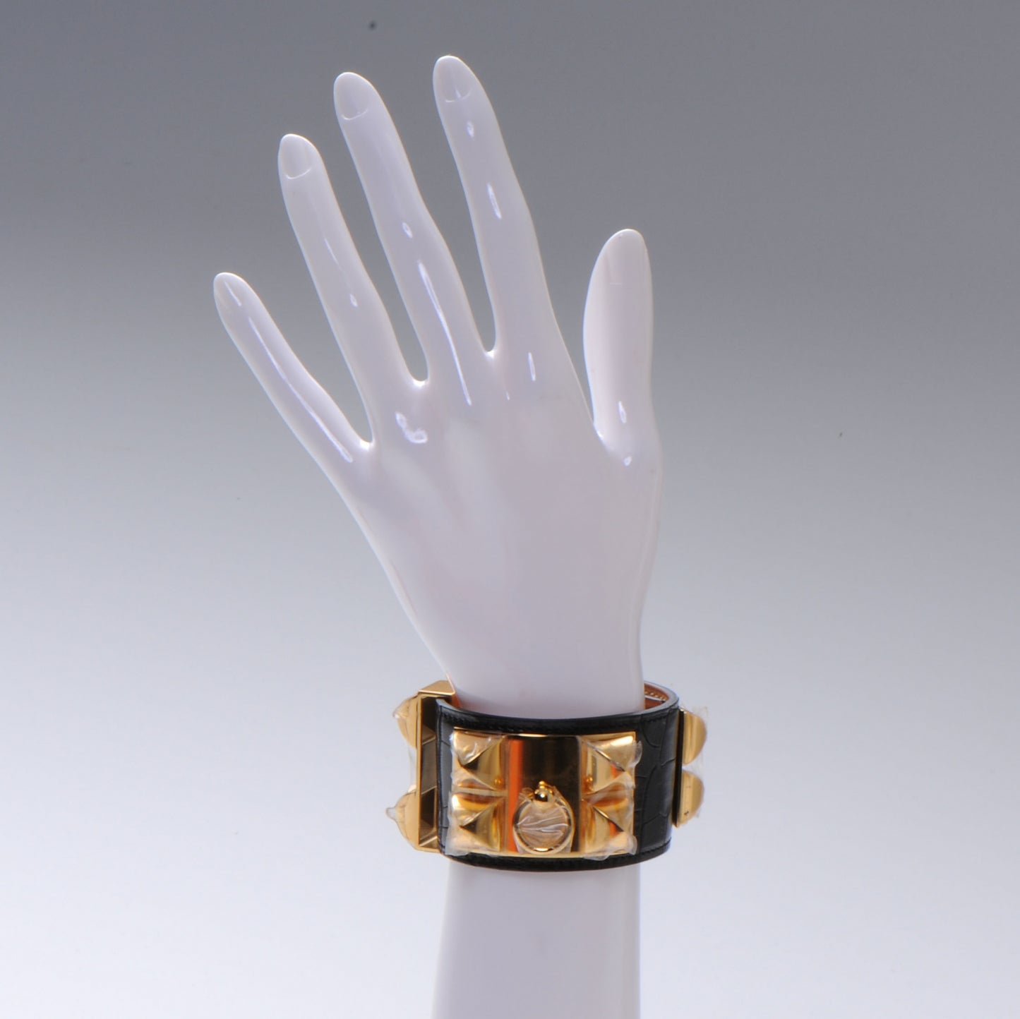 Matte Alligator Collier De Chien CDC Bracelet Black Small