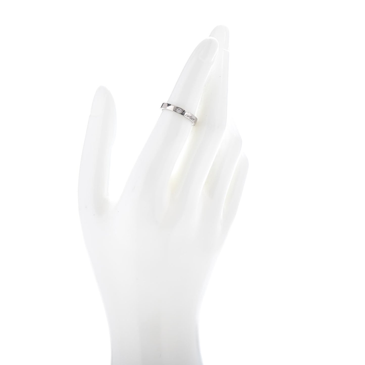 Platinum Diamond 3mm C De Cartier Wedding Band Ring 50 5.25