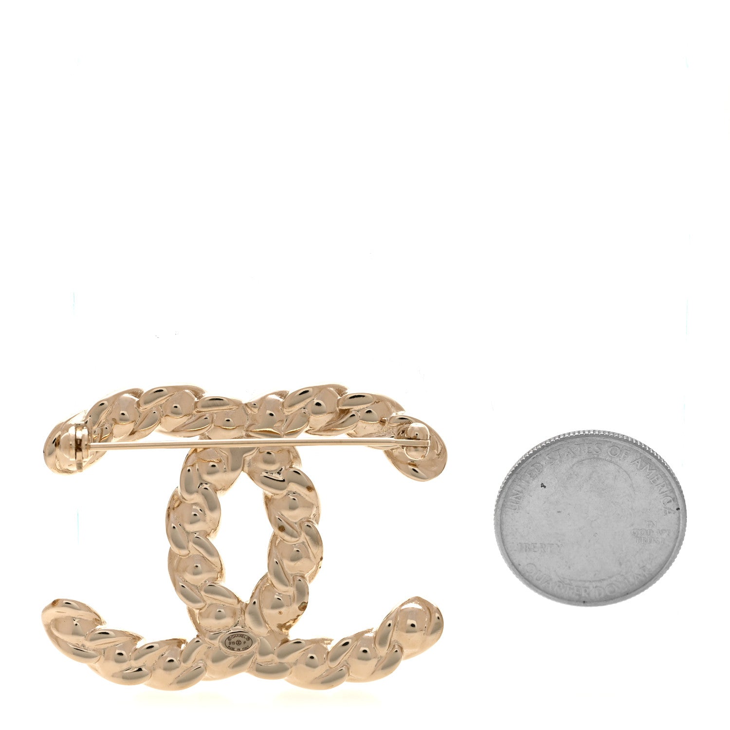 Chanel Crystal Pearls Coronation CC Brooch Gold 1888908 – FASHIONPHILE