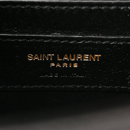 Saint Laurent Grain De Poudre Medium Classic Monogram Kate Satchel Black 6 of 9