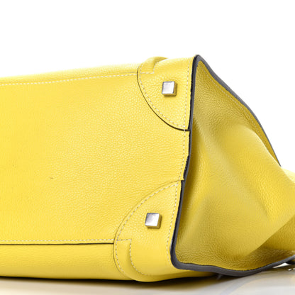 Celine Drummed Calfskin Mini Luggage Citron 8 of 8
