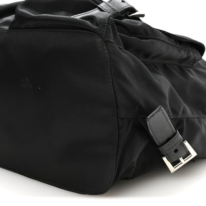 Prada Tessuto Nylon Saffiano Medium Backpack Black 10 of 11