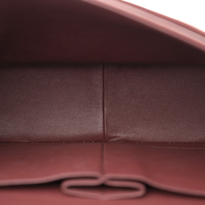 Chanel Lambskin Quilted Tri-Color Jumbo Double Flap Orange Burgundy Yellow 5 of 13