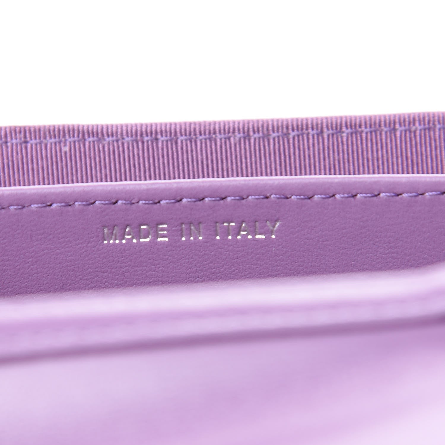 Chanel Lambskin Quilted Flap Card Holder On Chain Violet Purple 6 of 8