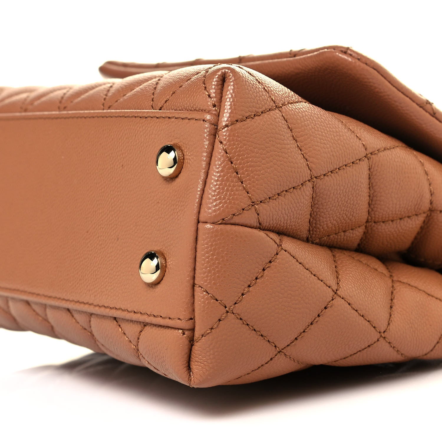 Chanel Caviar Quilted Mini Coco Handle Flap Brown 10 of 11