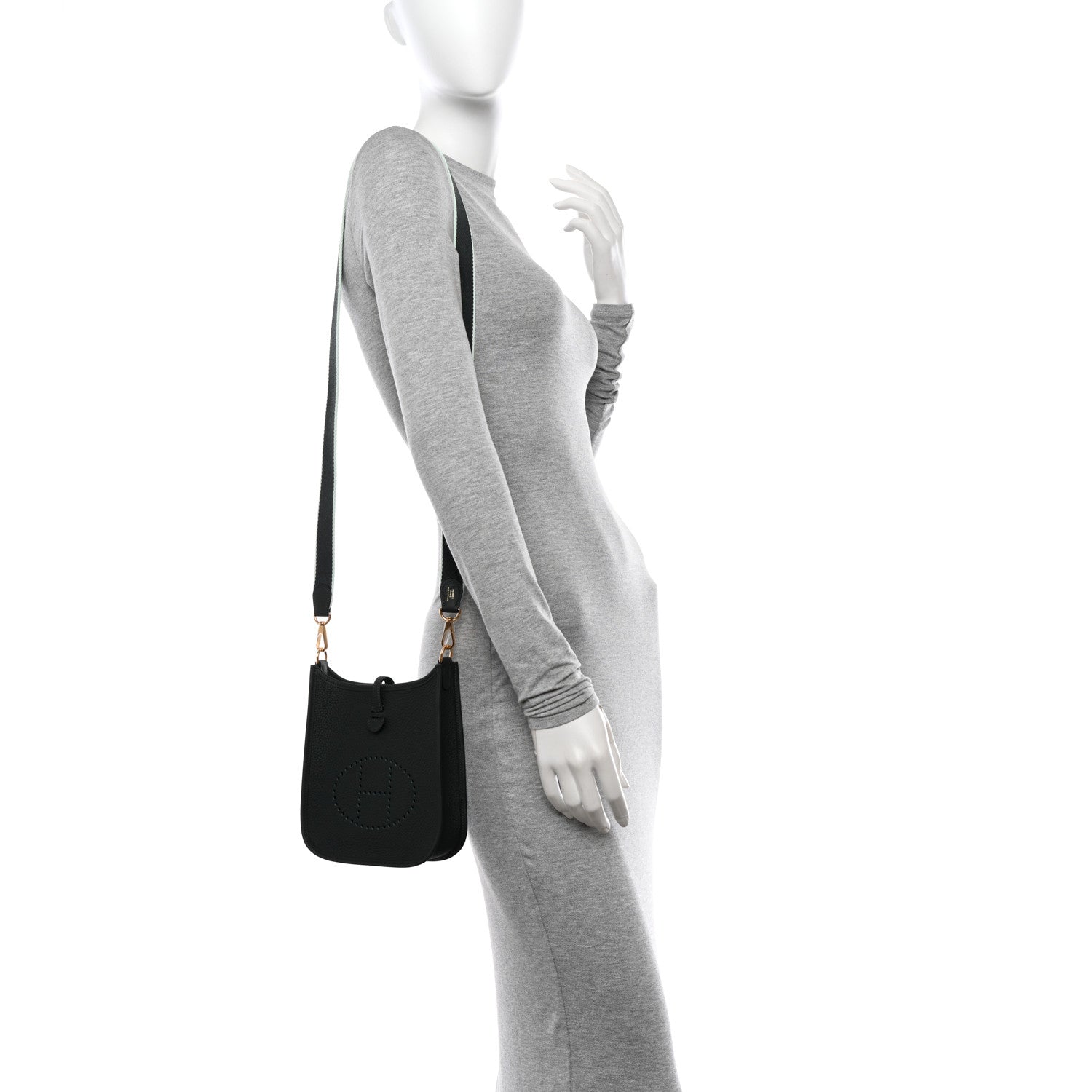 Hermes Taurillon Clemence Amazone Evelyne TPM Vert Fonce Vert Fizz 2 of 10