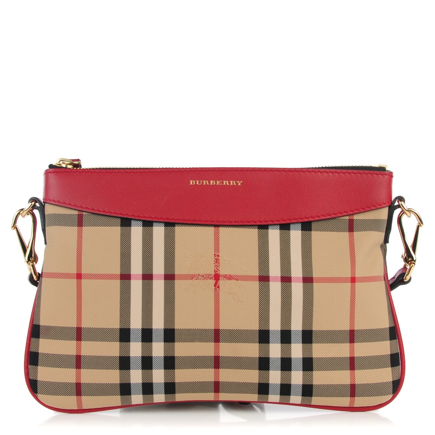 Horseferry Check Peyton Crossbody Clutch Bag Red