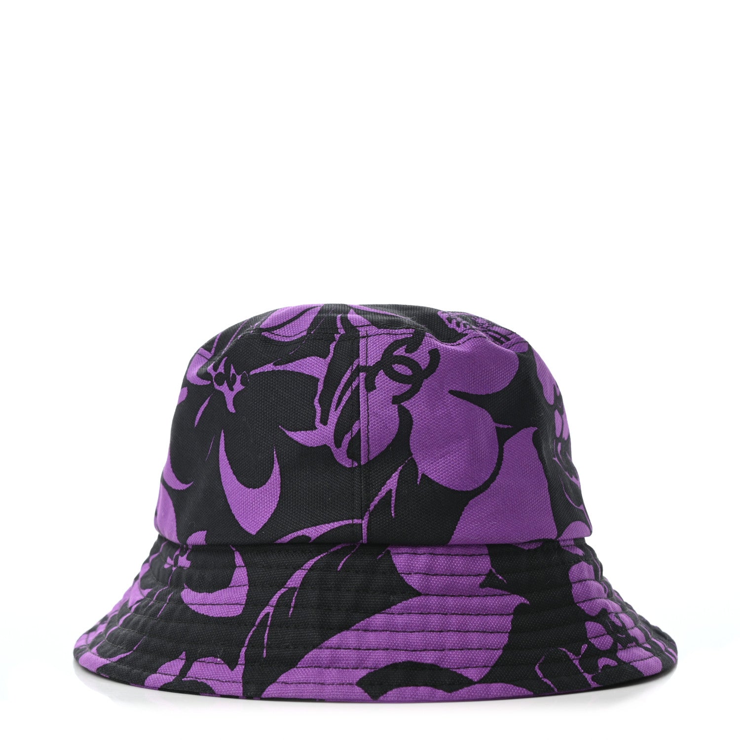 Chanel Canvas CC Cloche Hat S Purple Black 6 of 8