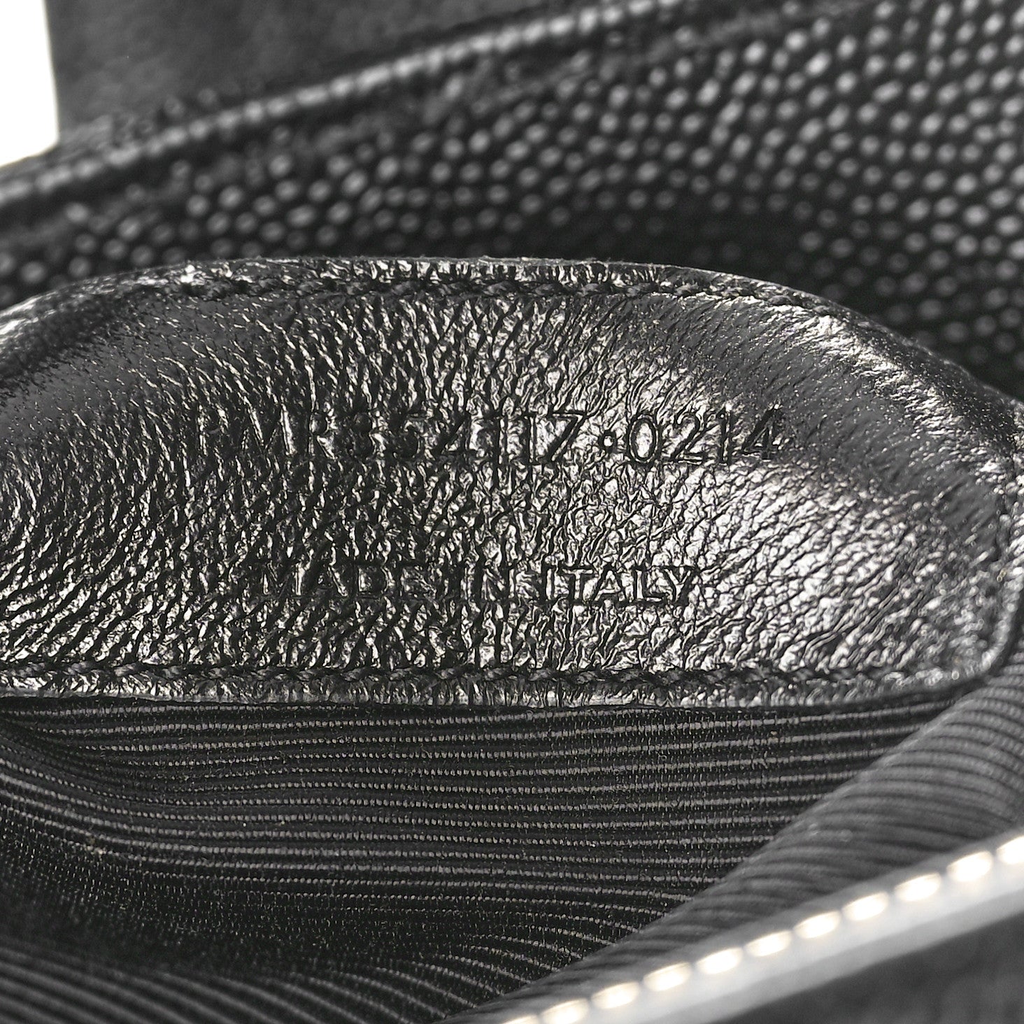 Saint Laurent Grain De Poudre Matelasse Chevron Monogram Shopping Bag Black 7 of 11