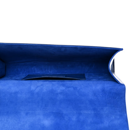 Saint Laurent Patent Grain De Poudre Classic Monogram Cassandre Clutch Blue Majorelle 5 of 7