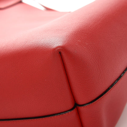Saint Laurent Calfskin Large Shopping Tote Red 12 of 12