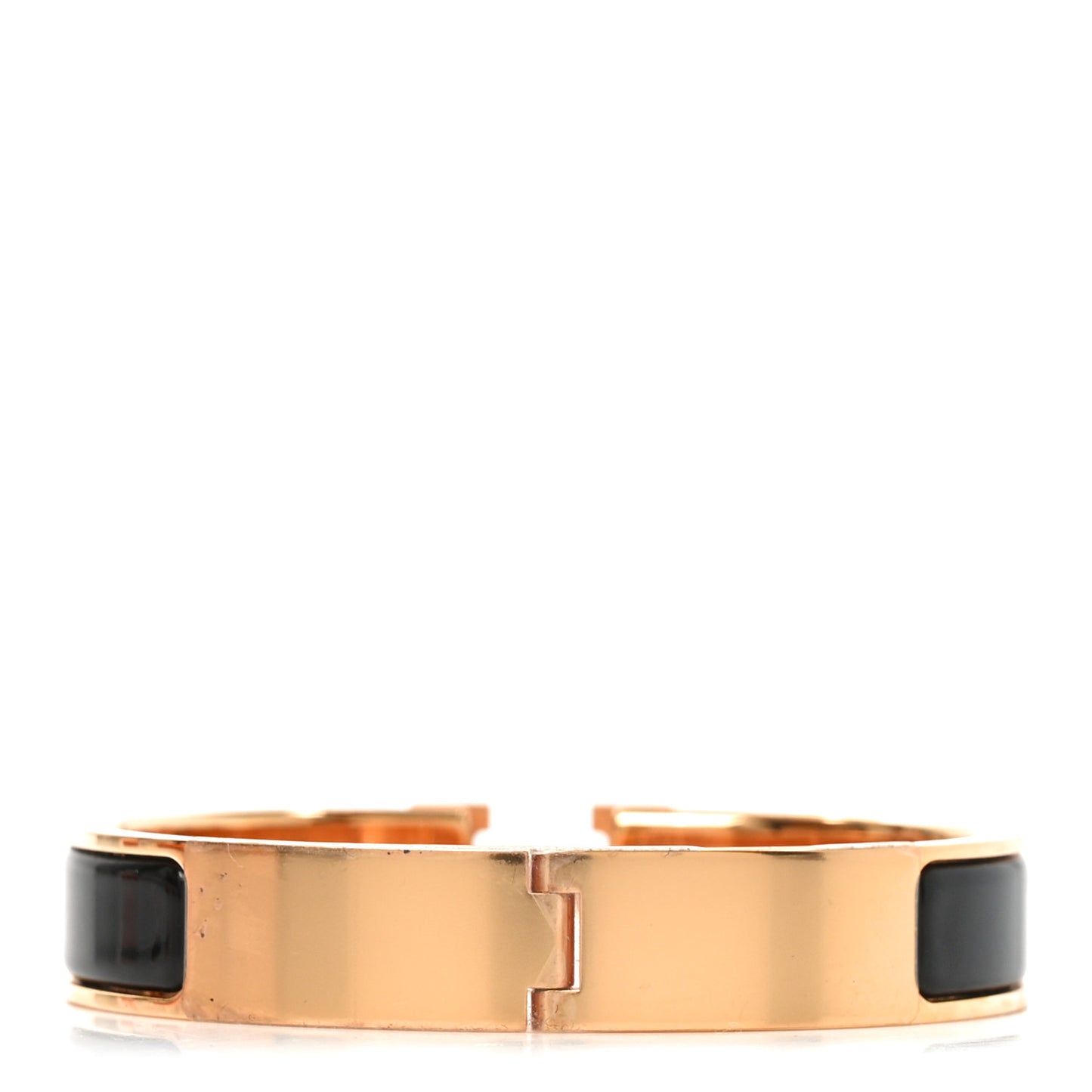 Enamel Narrow Clic Clac H Bracelet PM Black