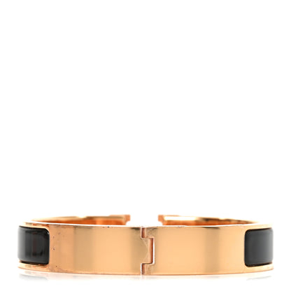 Hermes Enamel Narrow Clic Clac H Bracelet PM Black 3 of 5