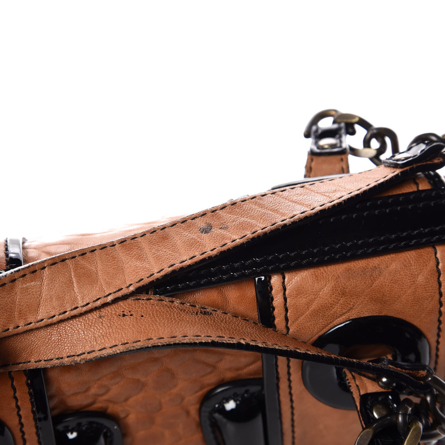 Nappa Patent B Bag Osso Black