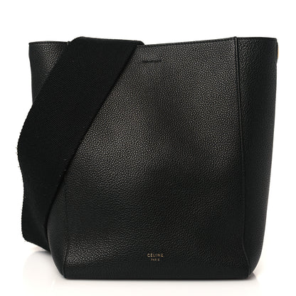 Celine Soft Grained Calfskin Small Sangle Bucket Bag Black 1 of 8