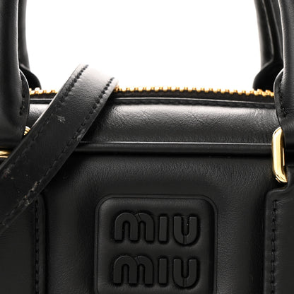 Miu Miu Calfskin Regular Arcadie Top Handle Bag Black 7 of 10
