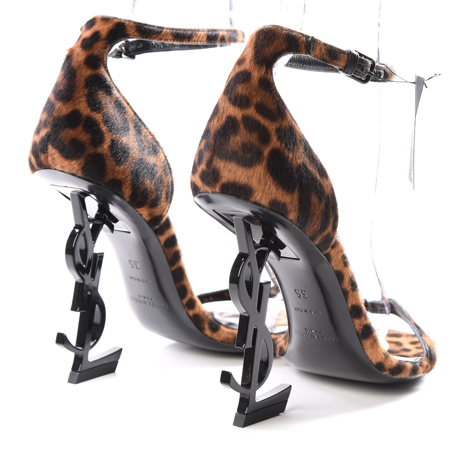 Saint Laurent Calf Hair Leopard Opyum 110 Sandals 35 Brown 4 of 12