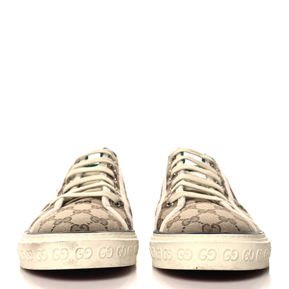 Gucci GG Monogram Web Mens 1977 Tennis Sneakers 10.5 Beige Ebony Mystic White 3 of 8