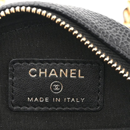 Chanel Caviar Quilted Round Filigree Crossbody Black 6 of 10