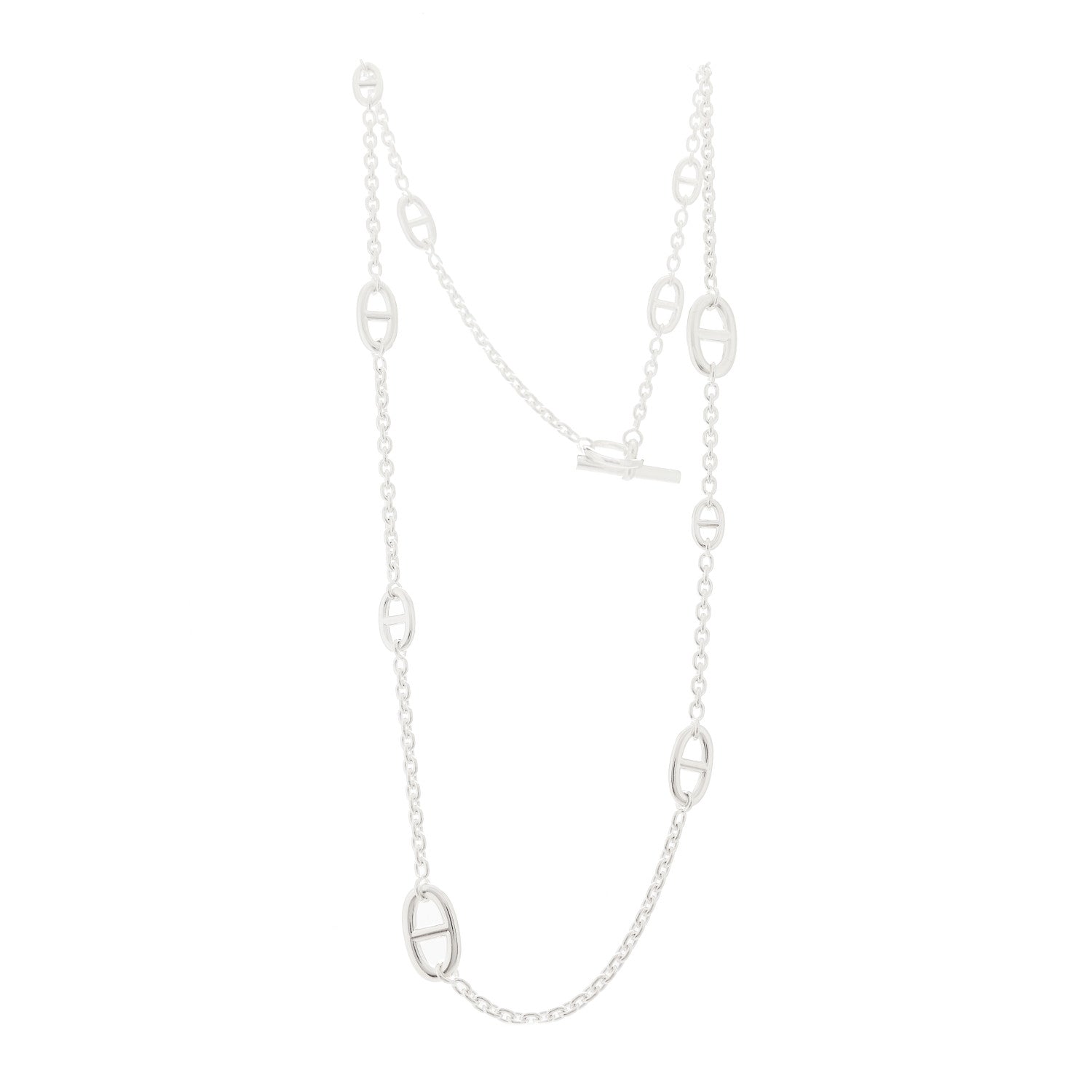 Hermes Sterling Silver Farandole Necklace 80 3 of 5