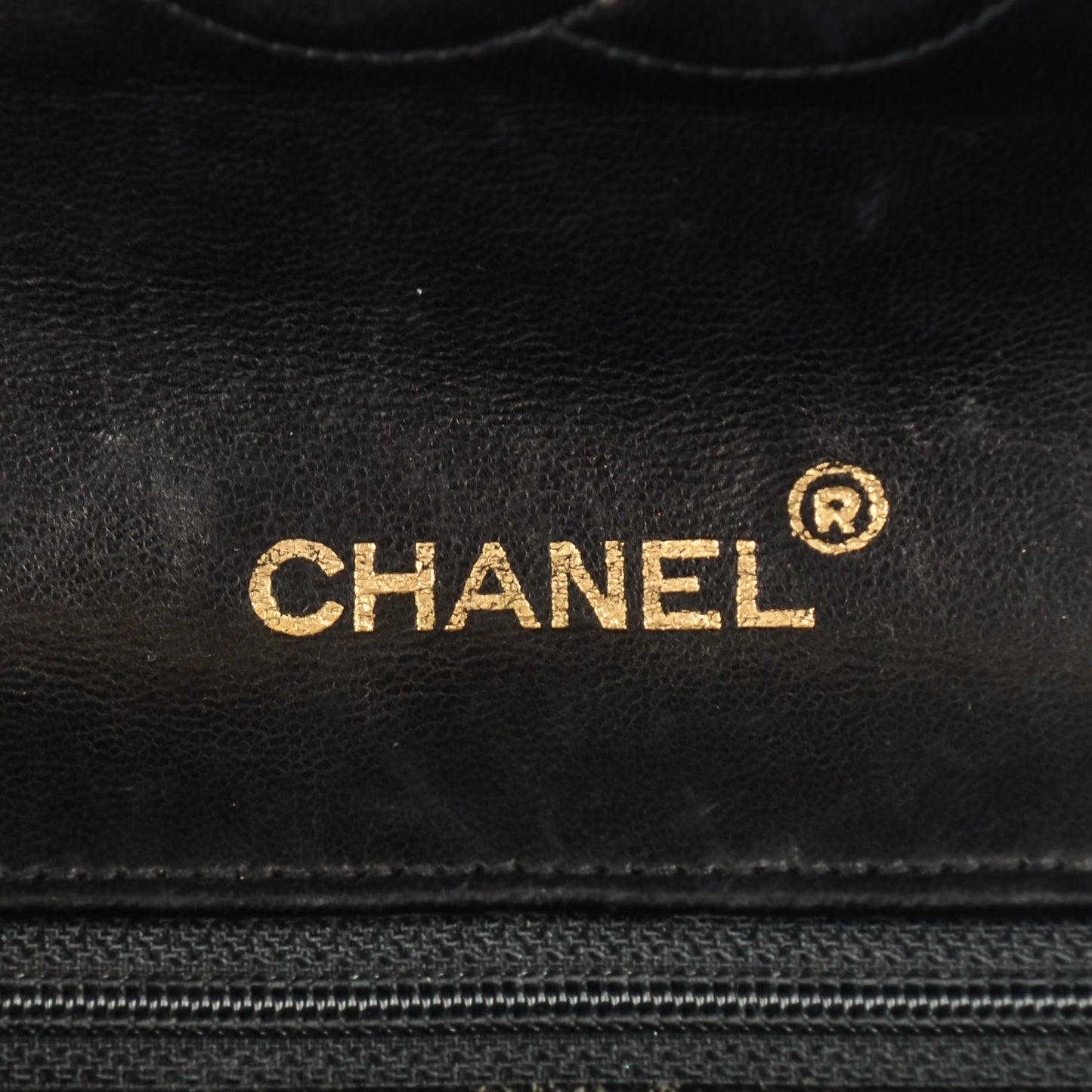 Patent Quilted Envelope Flap Black