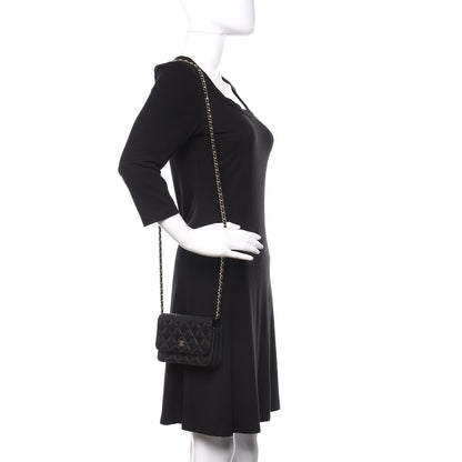 Chanel Caviar Quilted Mini Wallet On Chain WOC Black 2 of 11