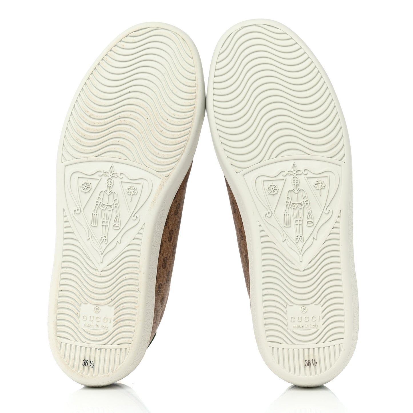 X DISNEY Mini Vintage GG Supreme Monogram Mickey Mouse Ace Sneakers 36.5 Beige Vintage Sun Oil New Shamarock