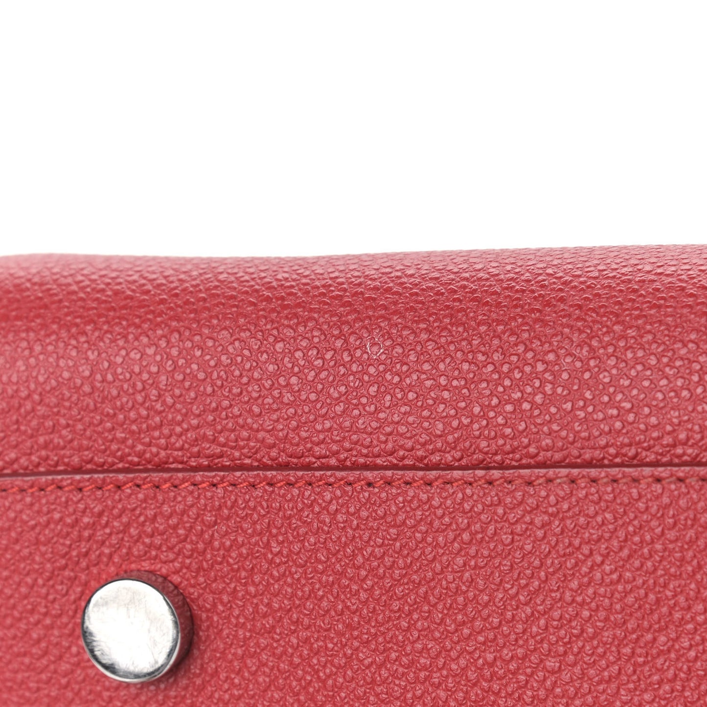 Grained Calfskin Small Cabas Rive Gauche Red