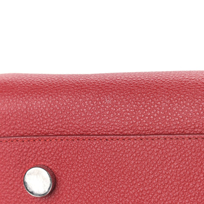 Saint Laurent Grained Calfskin Small Cabas Rive Gauche Red 19 of 21