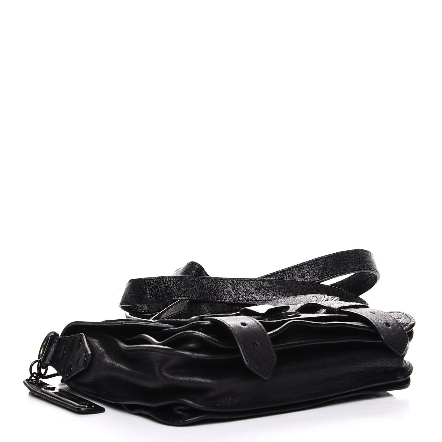 Lambskin PS1 Mini Pouch Messenger Black