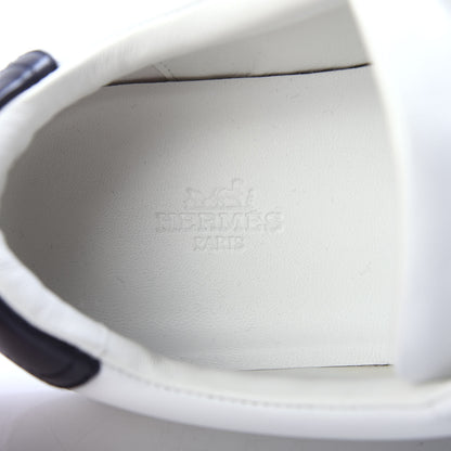 Hermes Calfskin Mens Avantage Sneakers 44 White Marine 11 of 12
