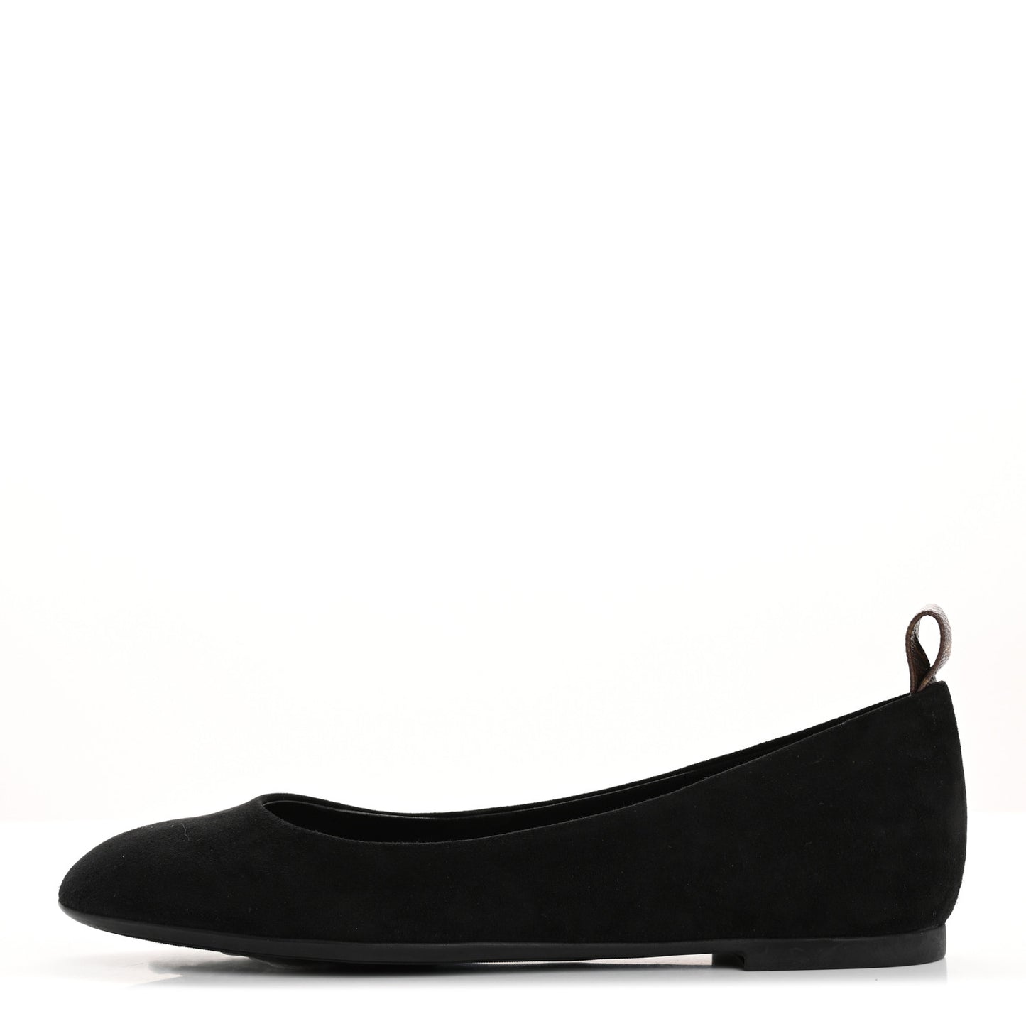 Suede Monogram Uniformes Ballet Flats 37 Black