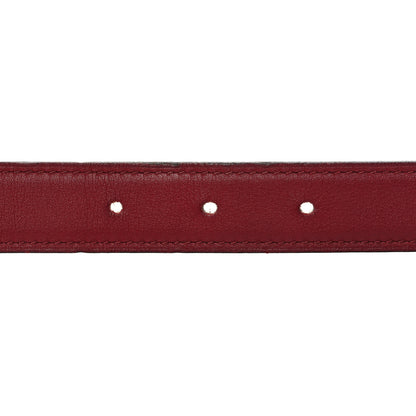 Hermes Epsom Swift 24mm Belt 90 36 White Rouge Grenat 4 of 5