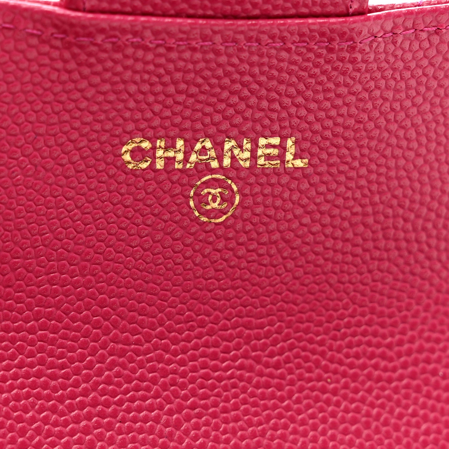 Chanel Caviar Quilted Flap Card Holder Wallet Dark Pink 7 of 9