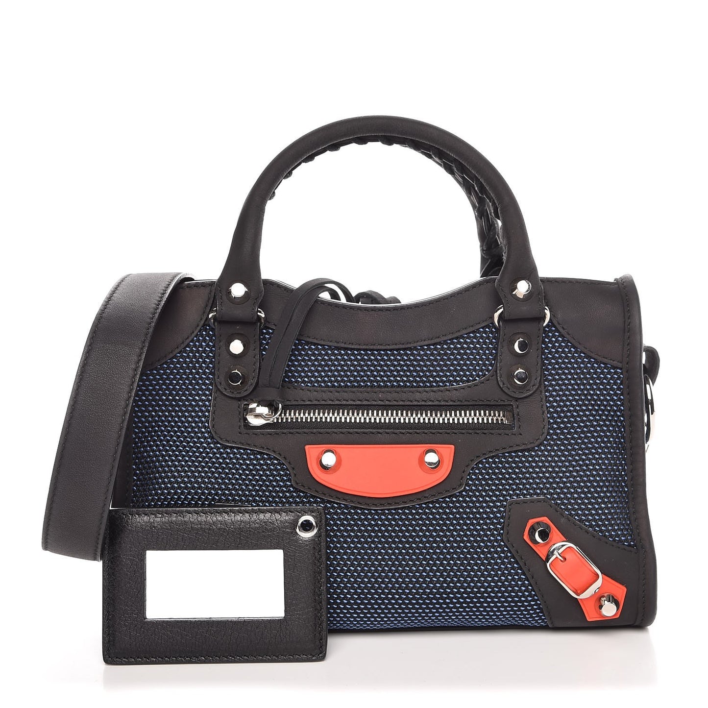 Mesh Arena Classic Silver Hardware Mini City Black Navy Orange