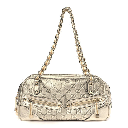 Gucci Guccissima Small Capri Satchel Metallic Gold 1 of 9