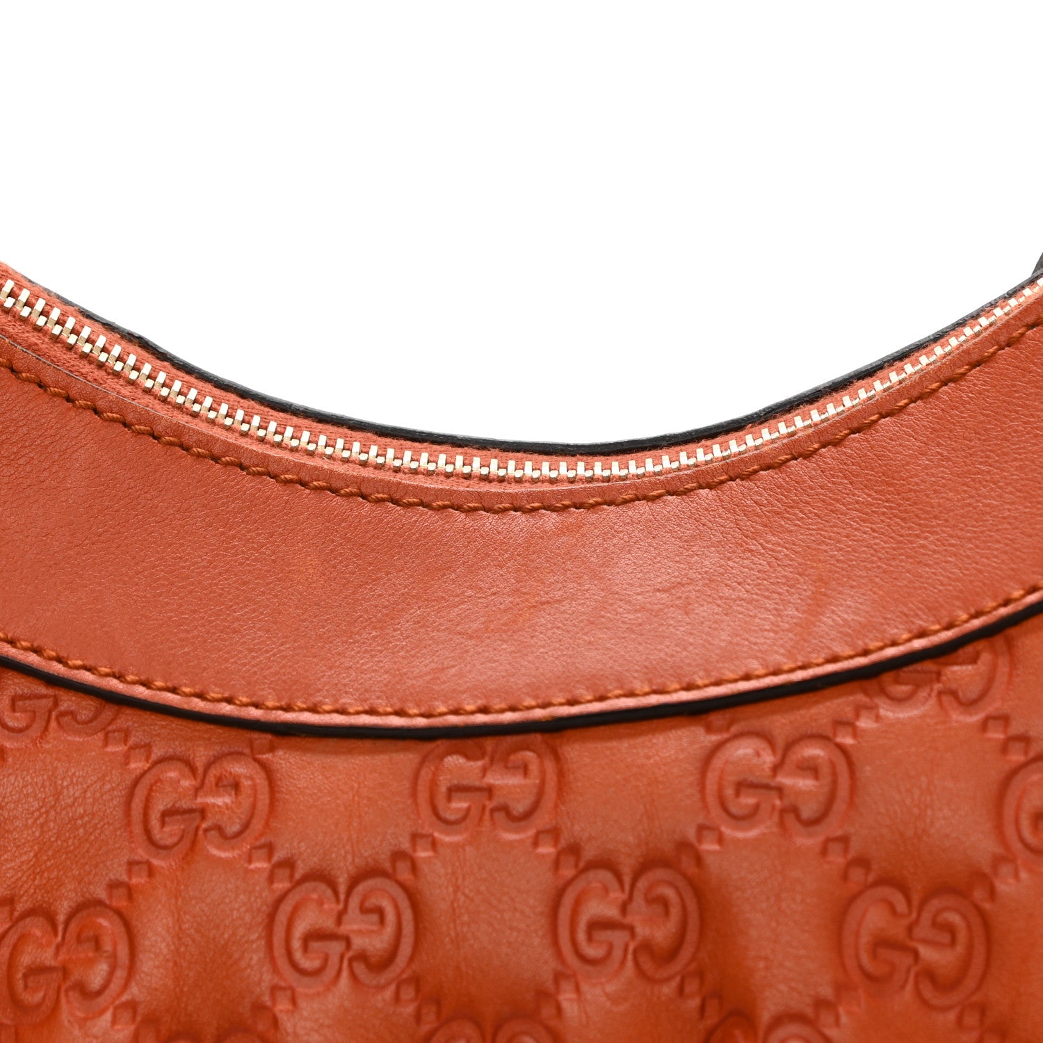 Gucci Guccissima Medium D Gold Hobo Orange 12 of 17