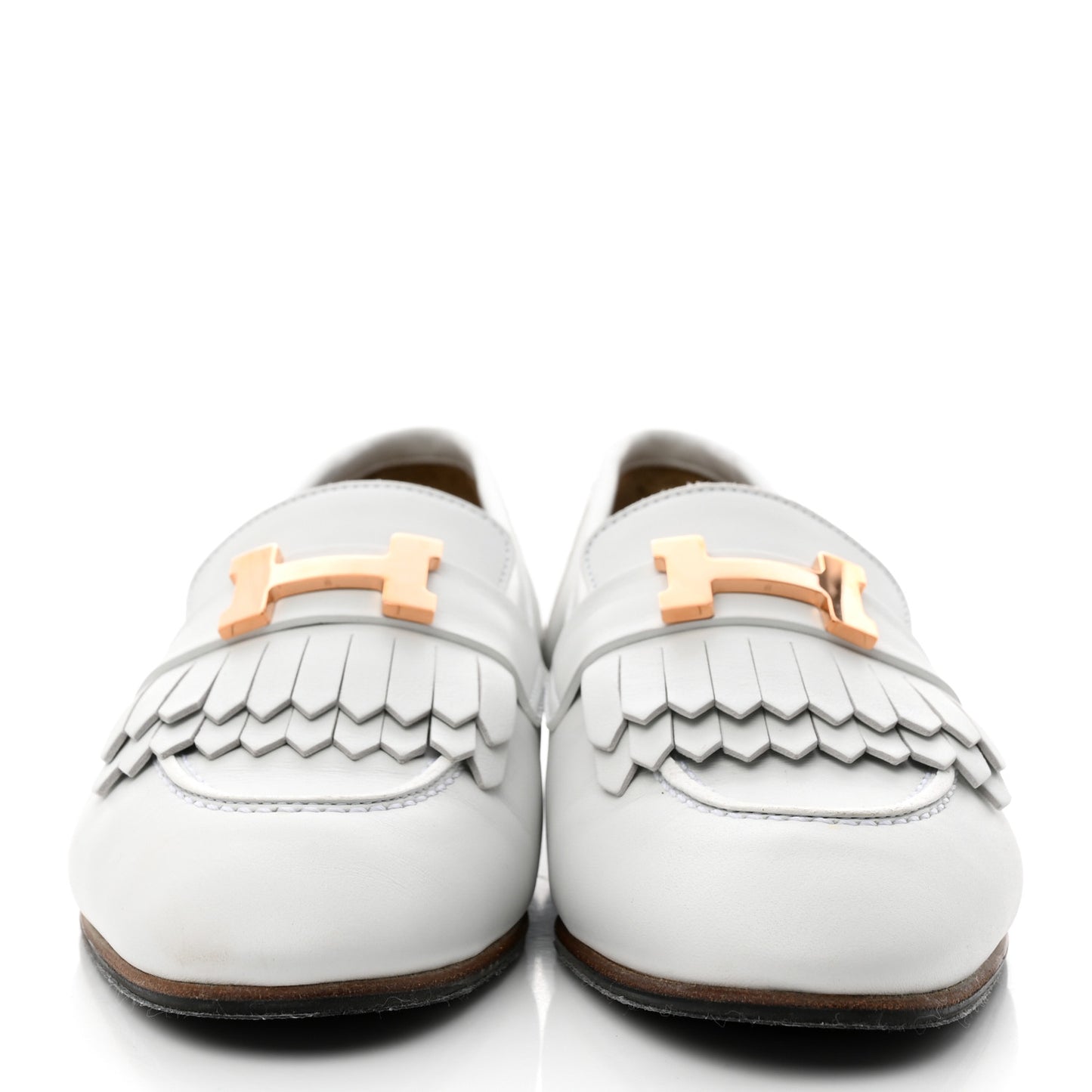 Calfskin Womens Royal Loafers 36 White