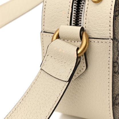 Gucci GG Supreme Monogram Textured Calfskin Web Small Ophidia Camera Bag Beige Ebony Mystic White 11 of 12