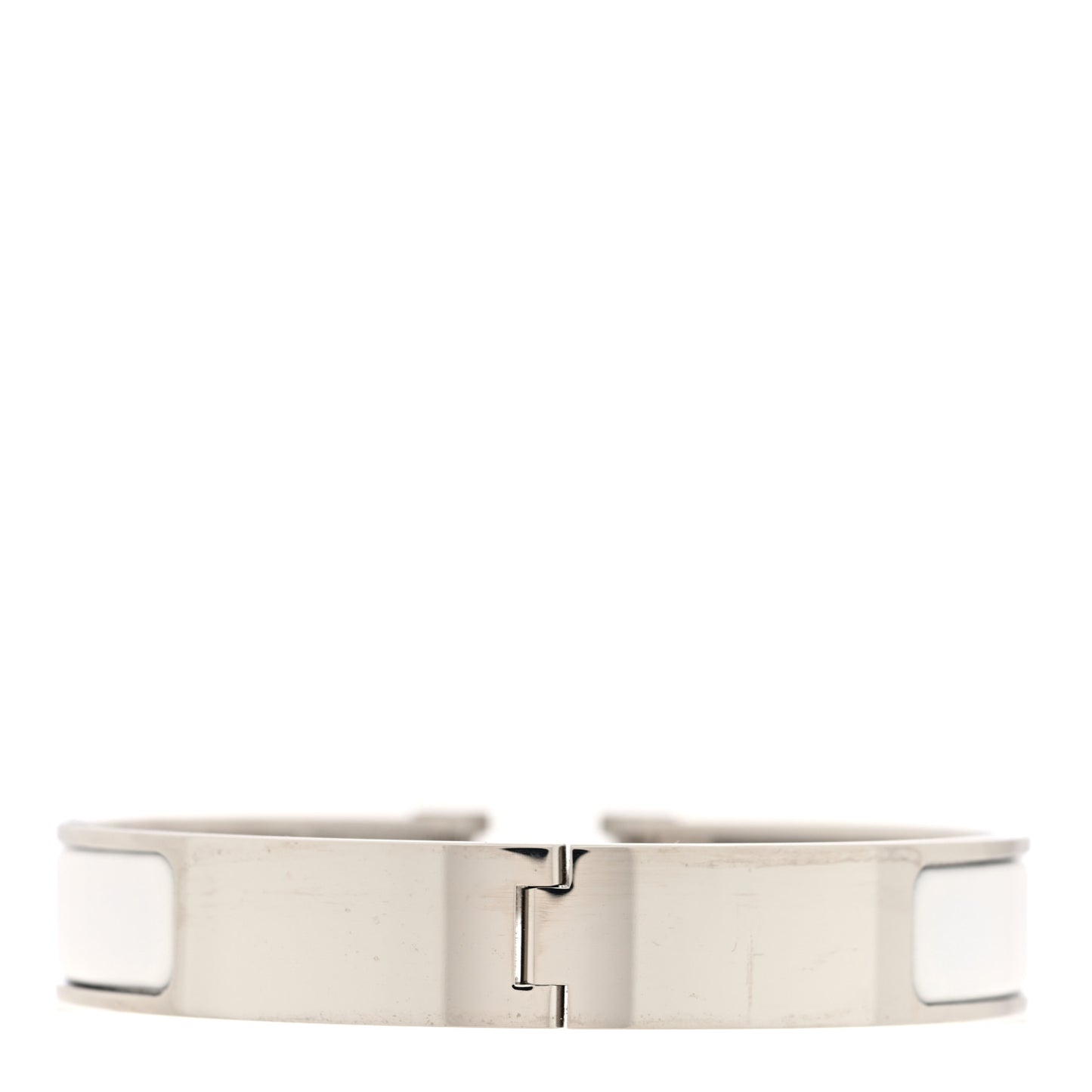 Enamel Narrow Clic Clac H Bracelet White