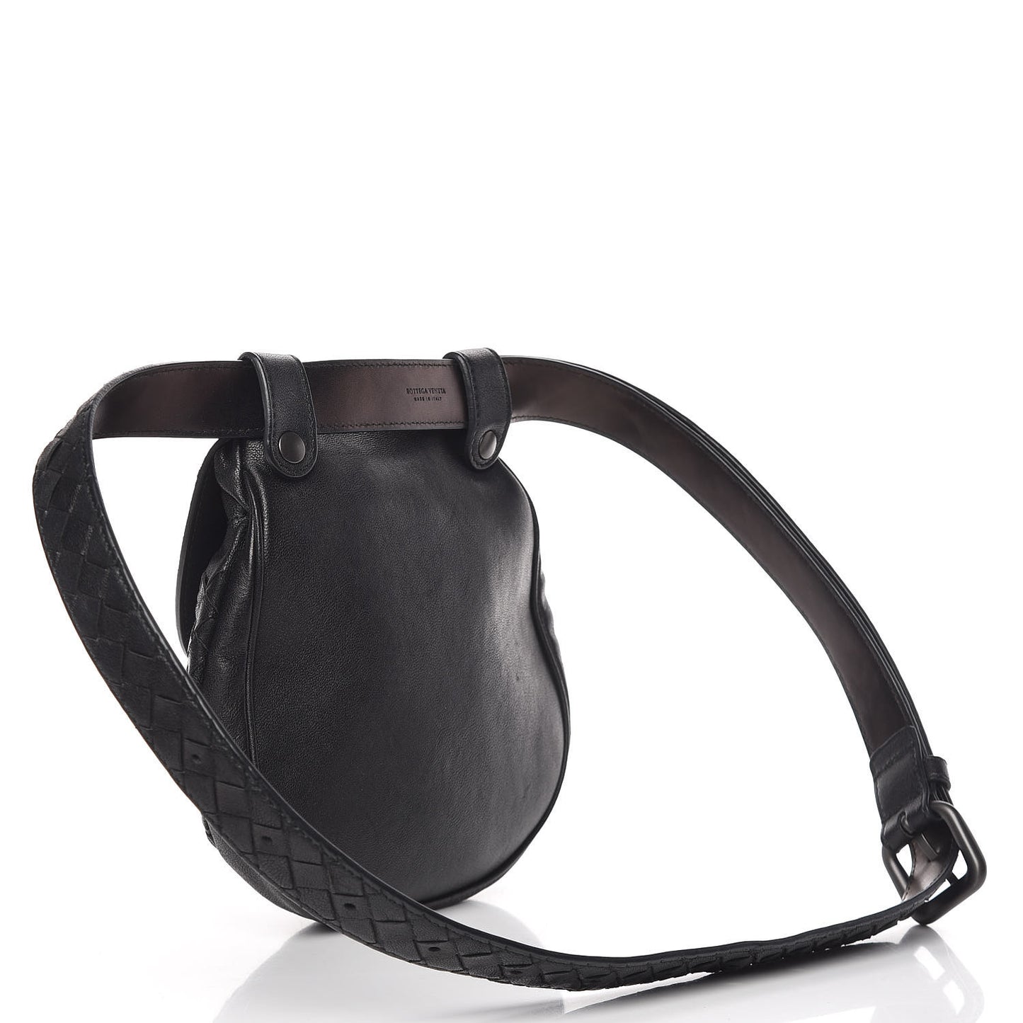 Nappa Intrecciato Belt Bag Black